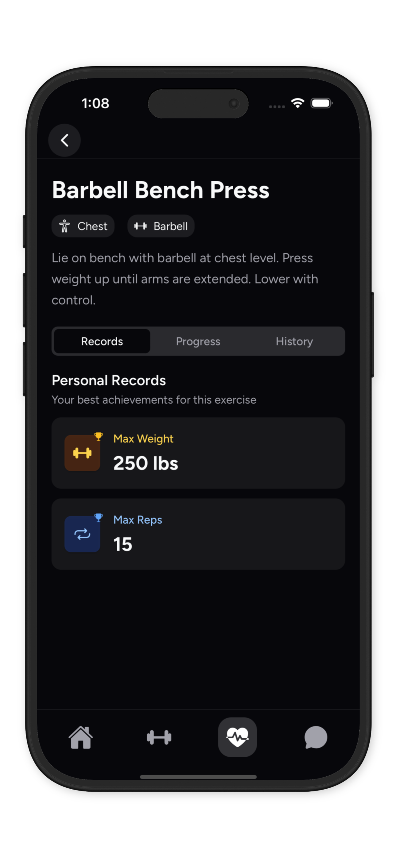 Personal Records Interface