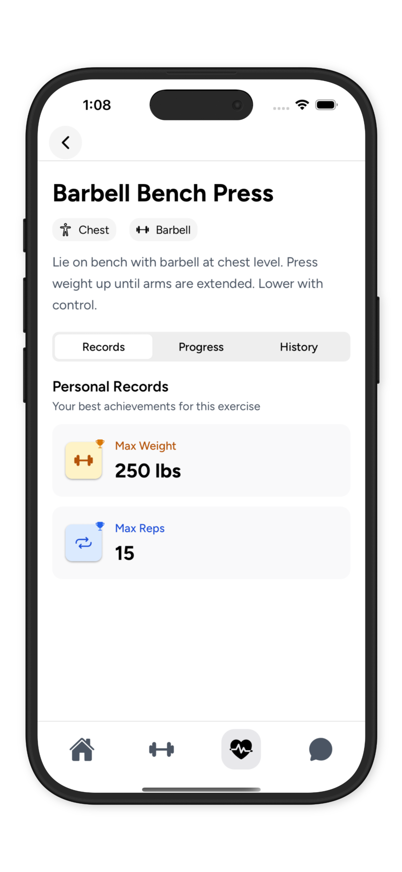 Personal Records Interface