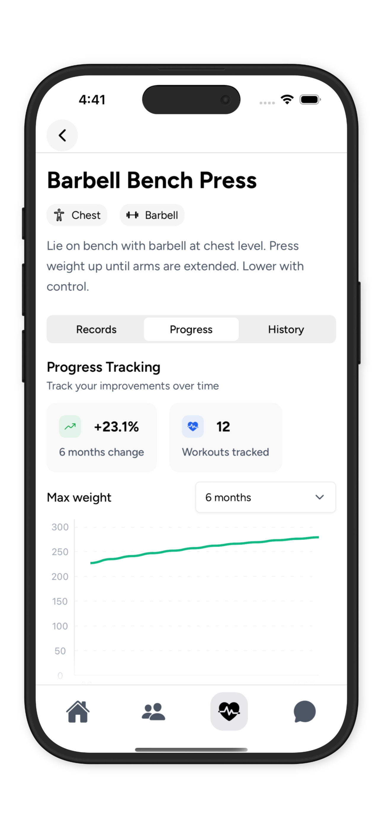 Workout Progress Interface